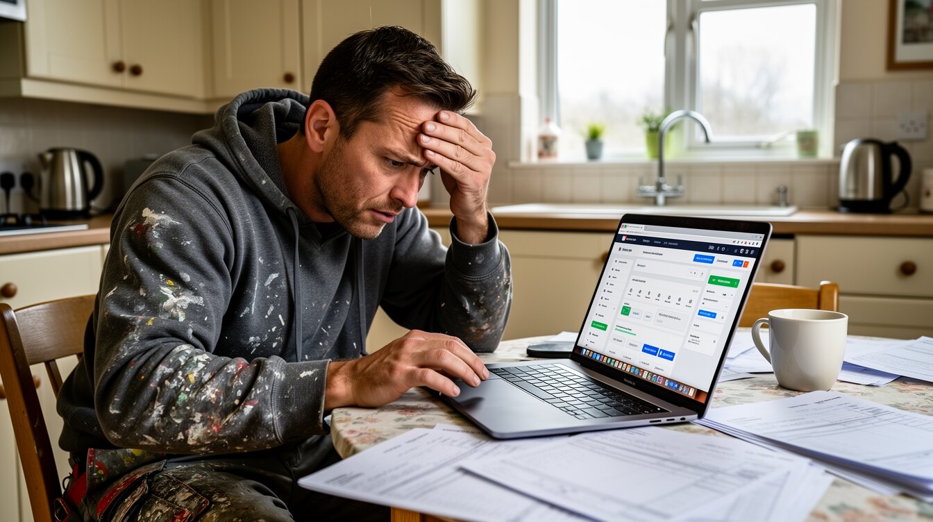 A tradesman struggling to build a website