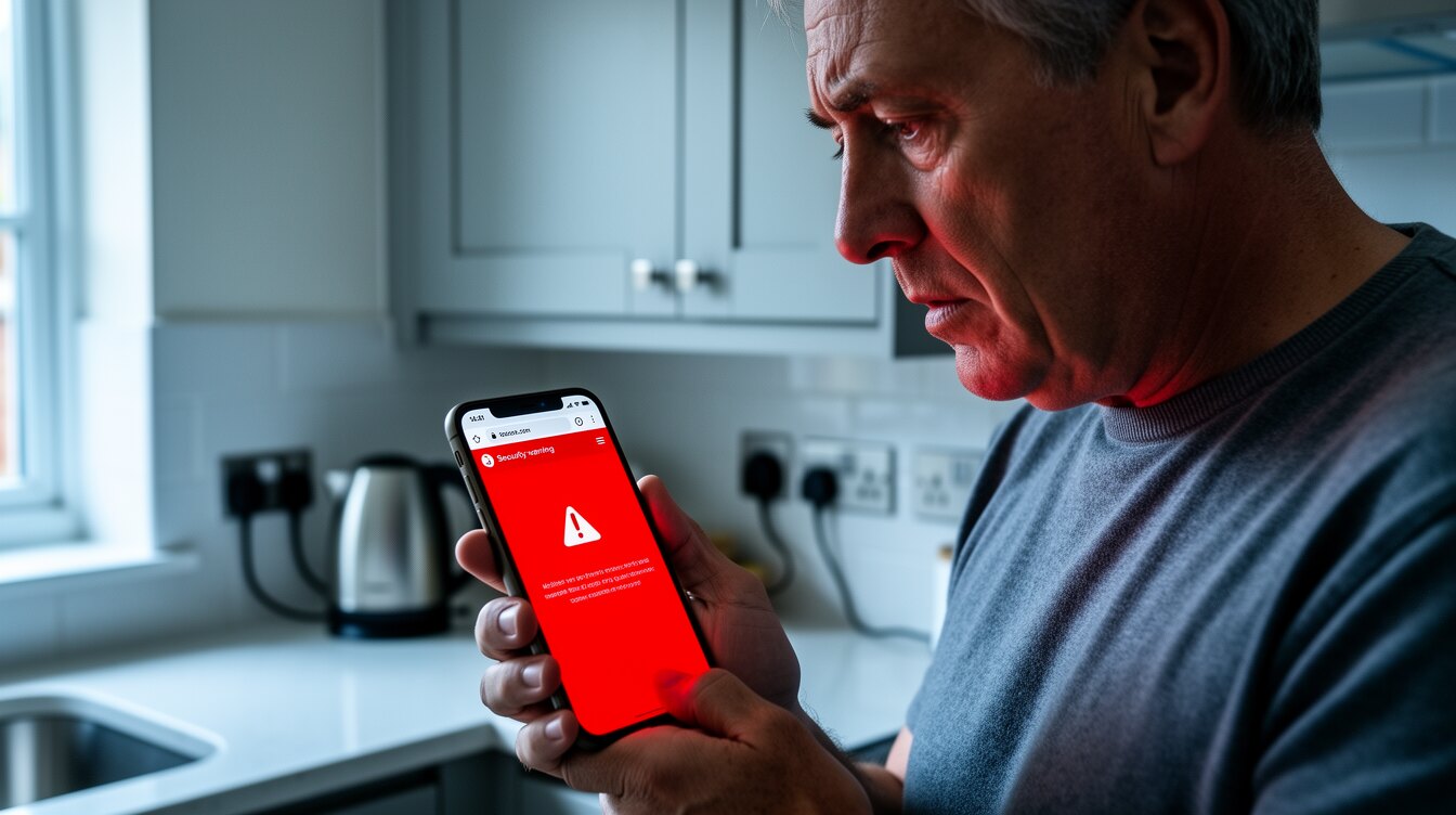 A Not Secure warning on a phone